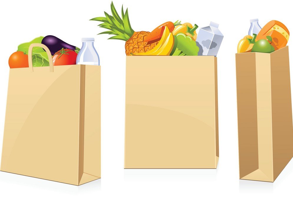 grocery shopping bags vector 360890 2
